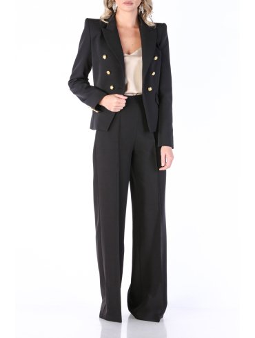 ISABEL SPRING SUIT-UP HIGH WAIST WIDE LEG PANTS