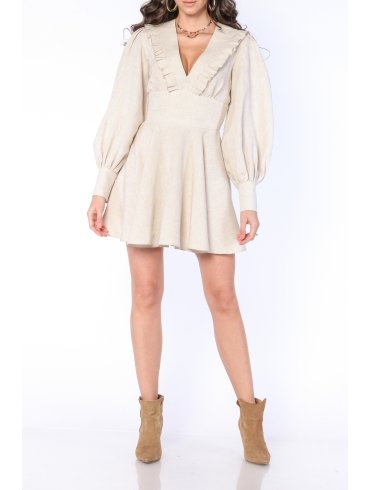 CARLA PURO LINO ROCHIE MINI VICTORIANA CU MANECI BUFANTE