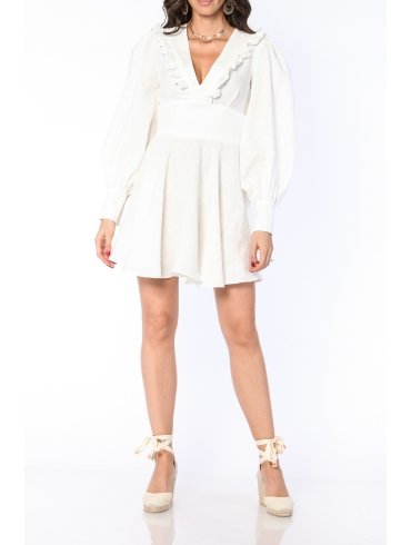 CARLA PURO LINO ROCHIE MINI VICTORIANA CU MANECI BUFANTE