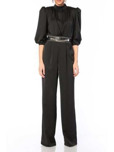 TGH GLAM SALOPETA VICTORIANA DIN SATIN CU PANTALONI LARGI