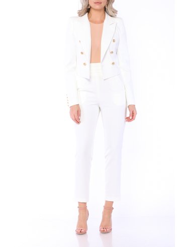 MARMURI PLEATED HIGH-WAIST CIGARETTE PANTS
