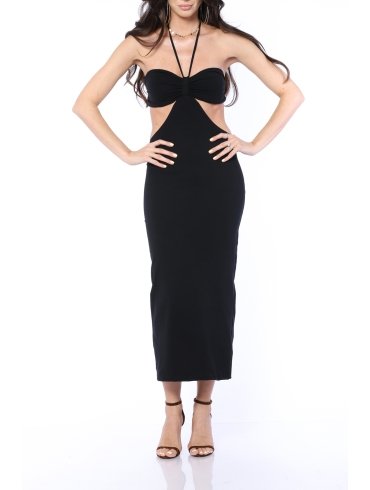 TGH ROCHIE MIDI CU DECUPAJE SI TOP SIRENA