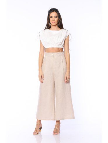 TGH LINO CROP TOP CU DRAPAJE