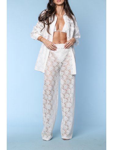 TGH PANTALONI LARGI DIN DANTELA VACAY IN STYLE