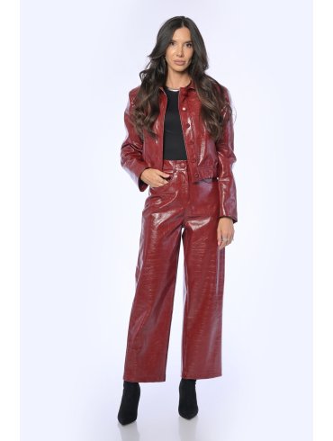 TGH PANTALONI DIN PIELE CRANBERRY CRUSH 