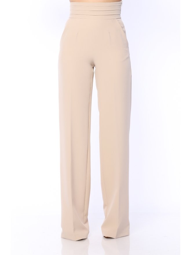 TGH PANTALONI PALAZZO BEST SELLER CU TALIE INALTA PLISATA