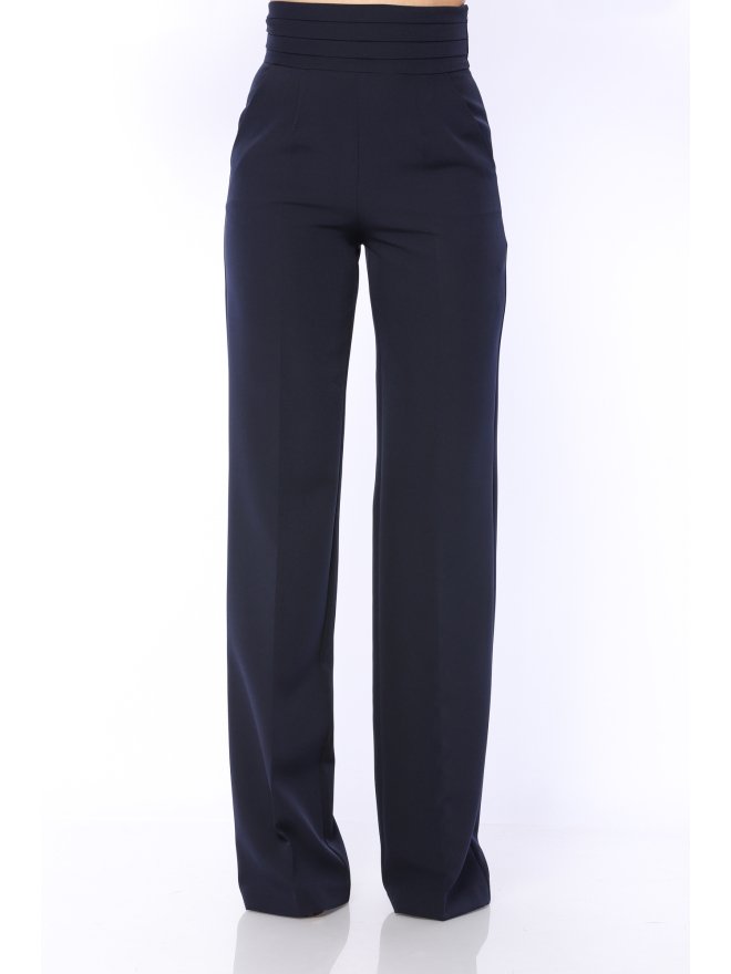 TGH PANTALONI PALAZZO WARDROBE ESSENTIAL CU TALIE INALTA PLISATA