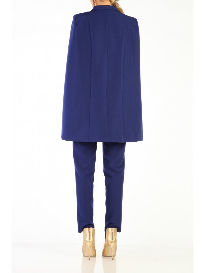 POESSE TAILORED CAPE V-NECKLINE JUMPSUIT