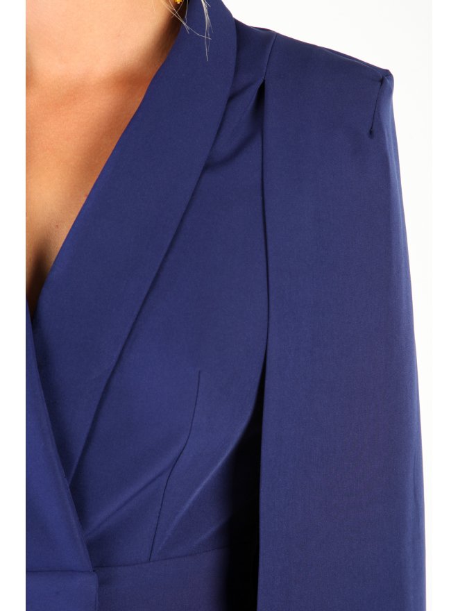 POESSE TAILORED CAPE V-NECKLINE JUMPSUIT