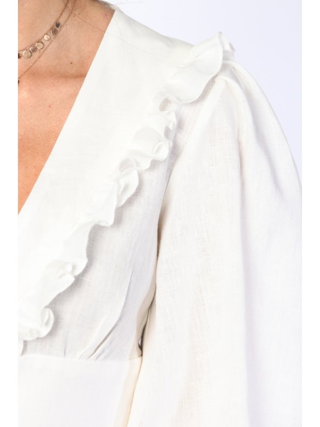 CARLA PURO LINO ROCHIE MINI VICTORIANA CU MANECI BUFANTE