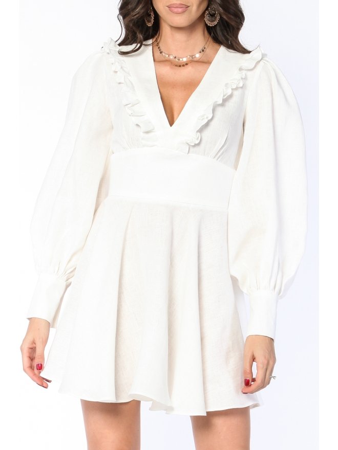 CARLA PURO LINO ROCHIE MINI VICTORIANA CU MANECI BUFANTE