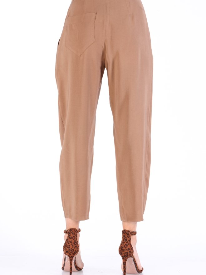 ISABEL PANTALONI CROPPED CU TALIE INALTA