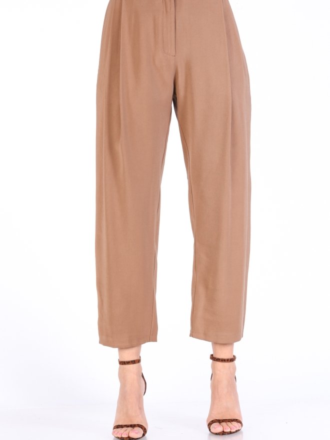 ISABEL PANTALONI CROPPED CU TALIE INALTA