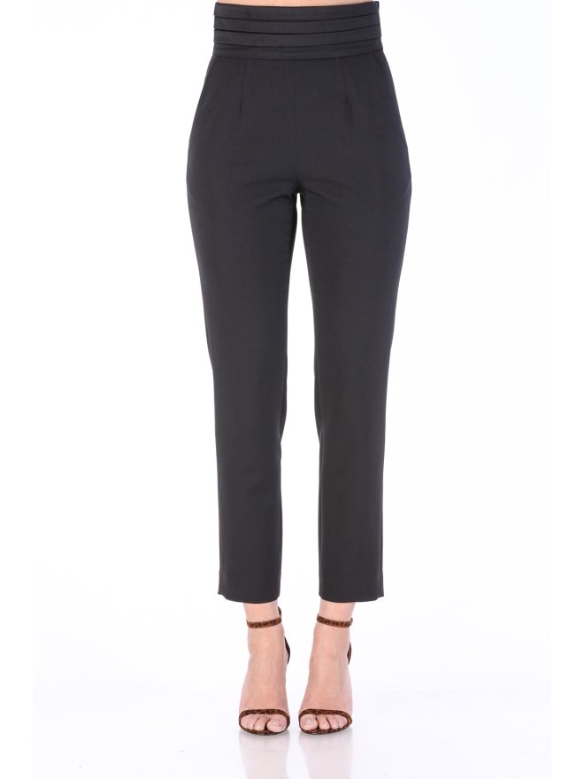 MARMURI PANTALONI CROPPED TUXEDO CU TALIE INALTA