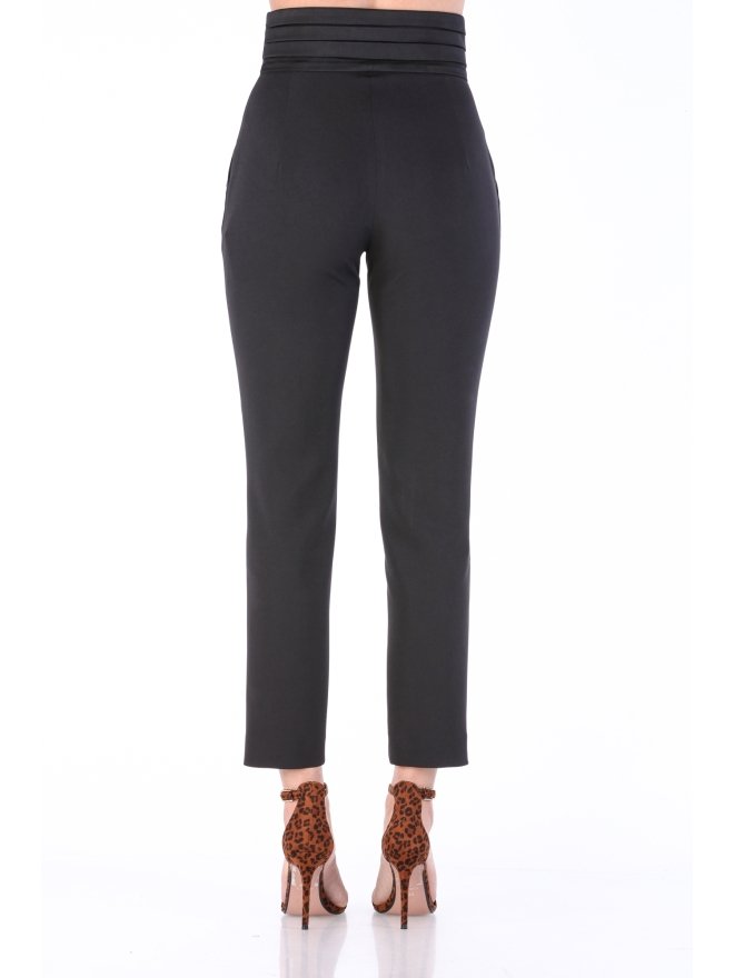 MARMURI PANTALONI CROPPED TUXEDO CU TALIE INALTA