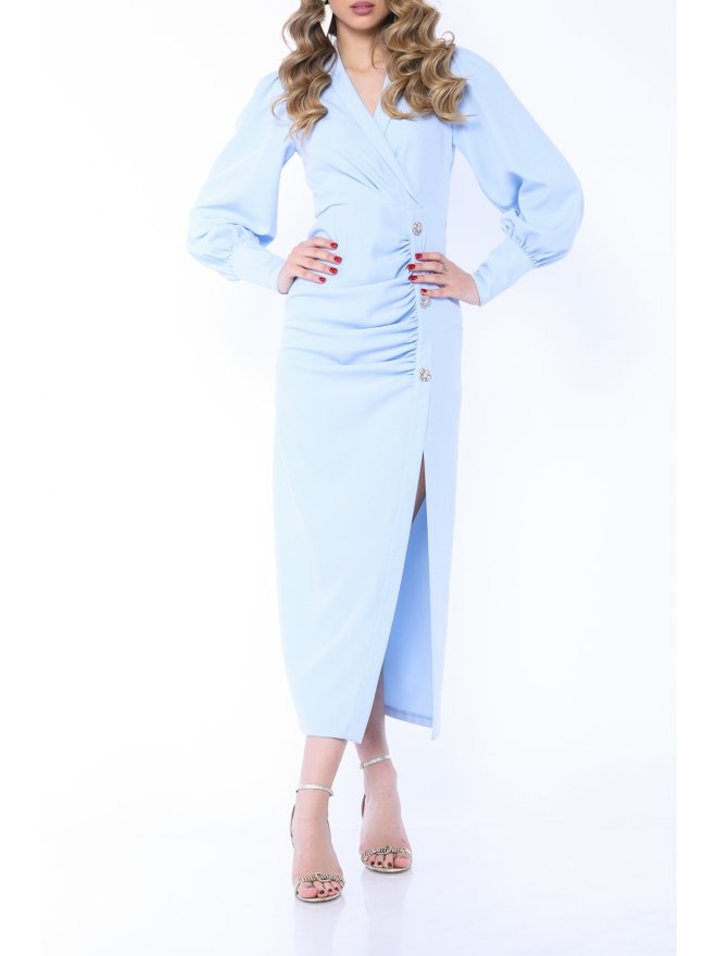 MARMURI ROCHIE MIDI CU NASTURI BIJUTERIE SI SLIT ADANC