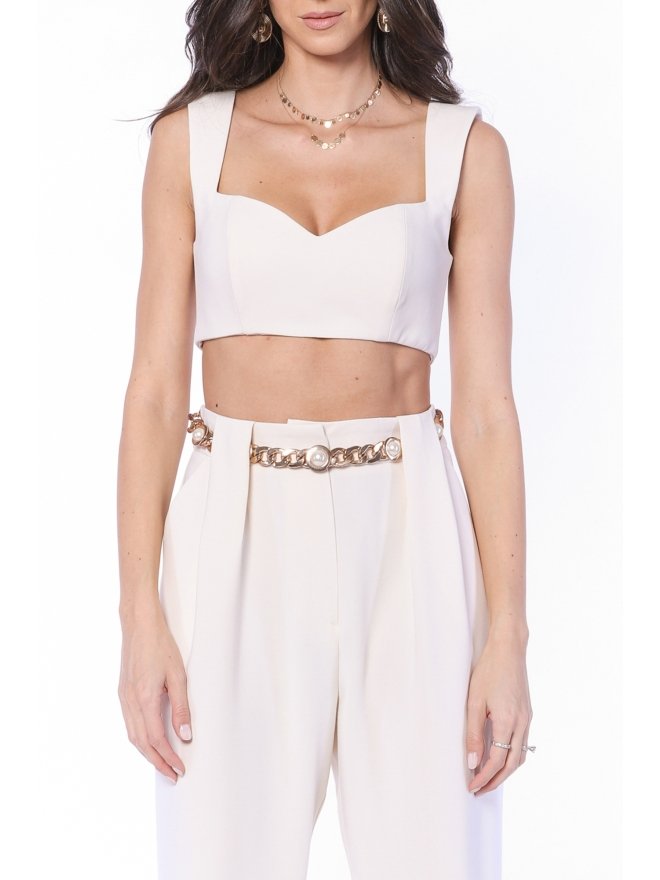 MARMURI CROP TOP WHITE SUMMER