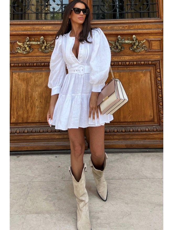 MARMURI LINO ROCHIE MINI CU MANECI BUFANTE SI VOLANE