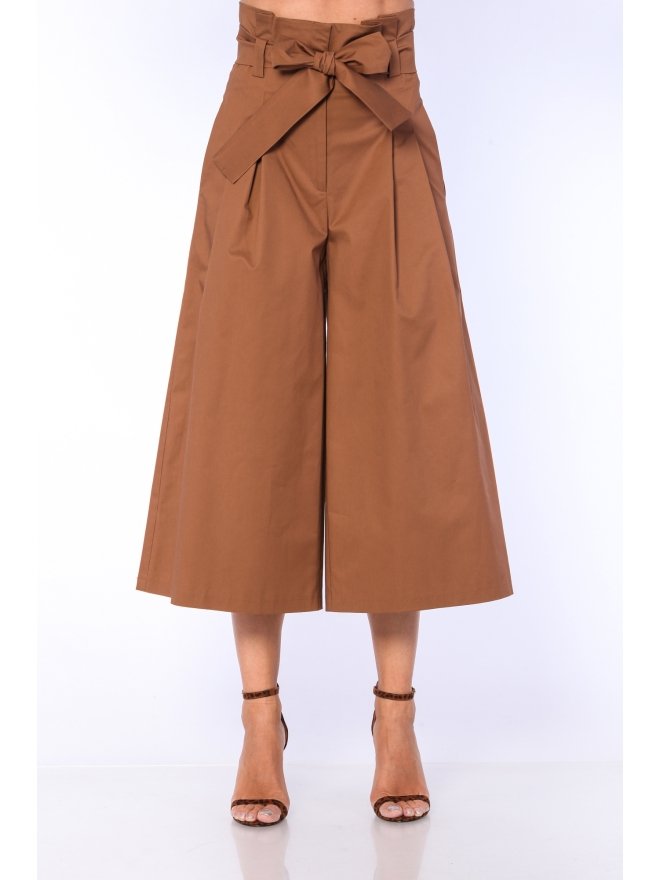 POESSE PANTALONI CULOTTES CU TALIE INALTA PAPER BAG