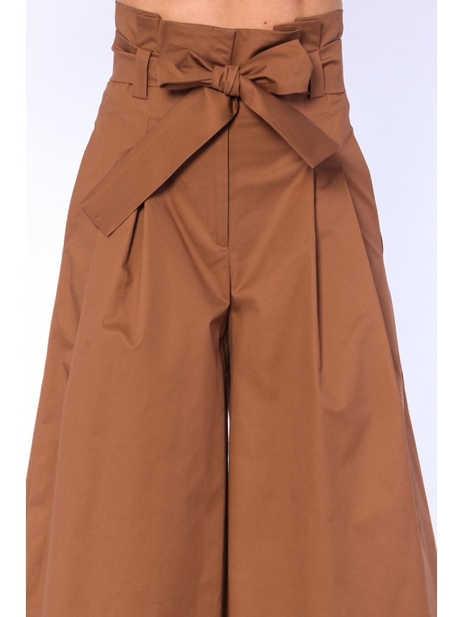 POESSE PANTALONI CULOTTES CU TALIE INALTA PAPER BAG