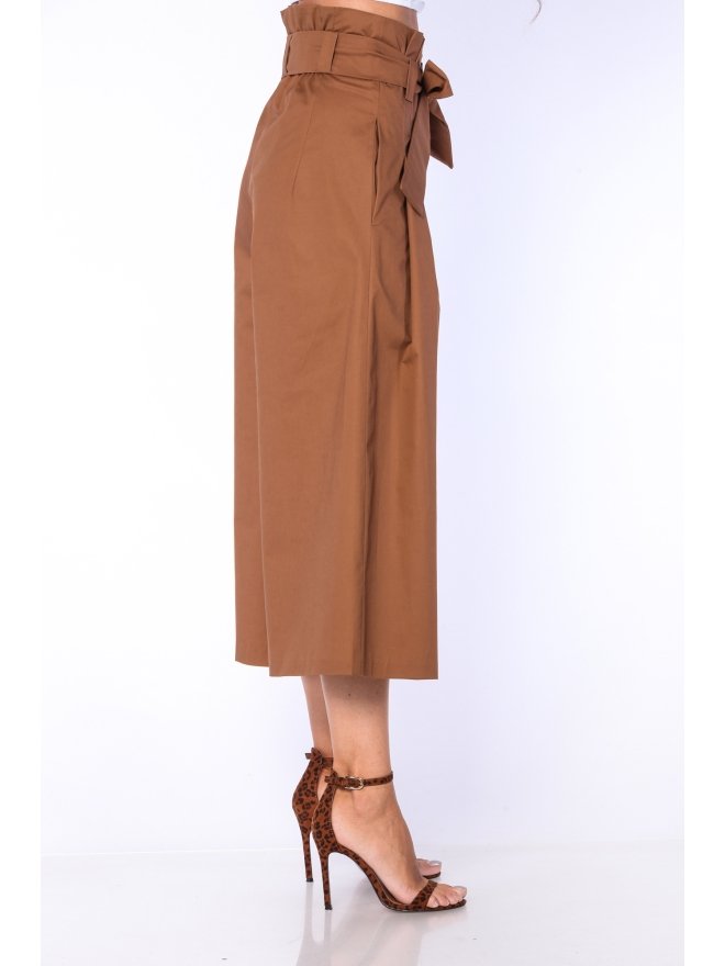 POESSE PANTALONI CULOTTES CU TALIE INALTA PAPER BAG