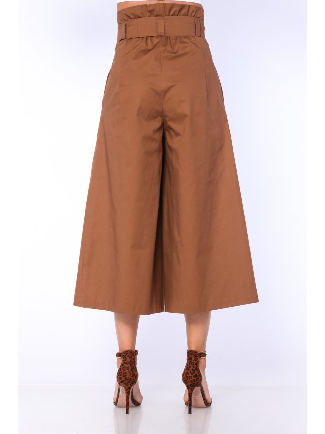 POESSE PANTALONI CULOTTES CU TALIE INALTA PAPER BAG