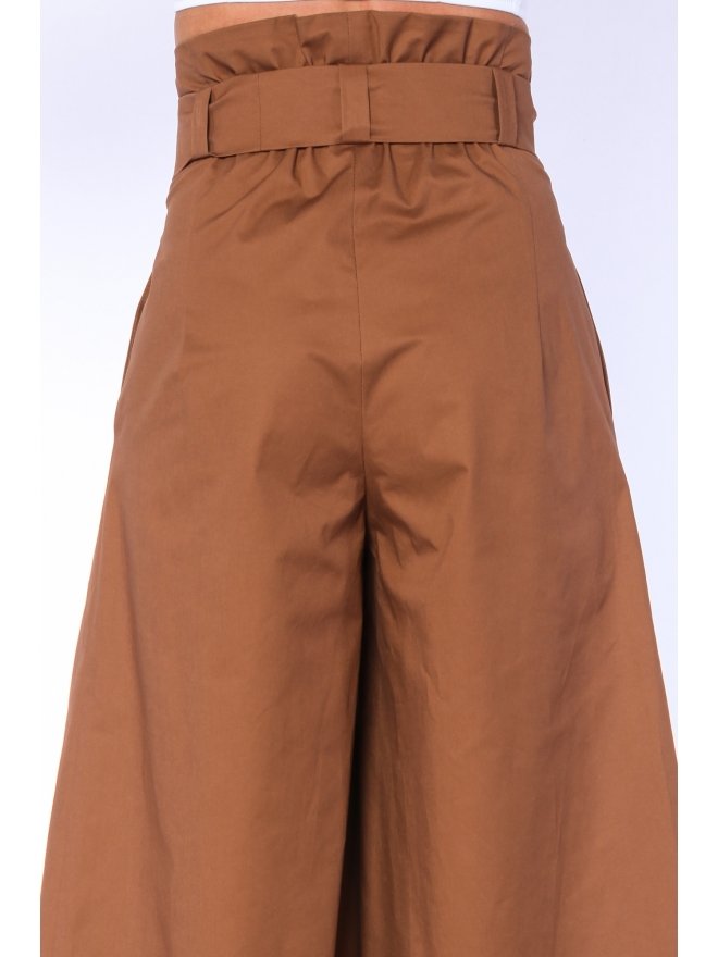 POESSE PANTALONI CULOTTES CU TALIE INALTA PAPER BAG