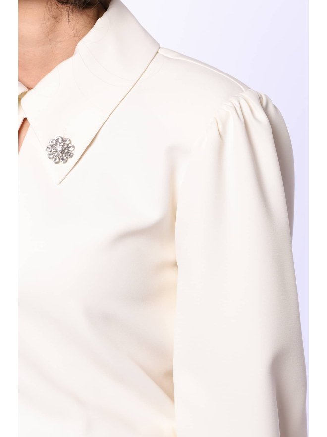 TGH SALOPETA PALAZZO CU MANECI LUNGI SI DETALII BIJUTERIE