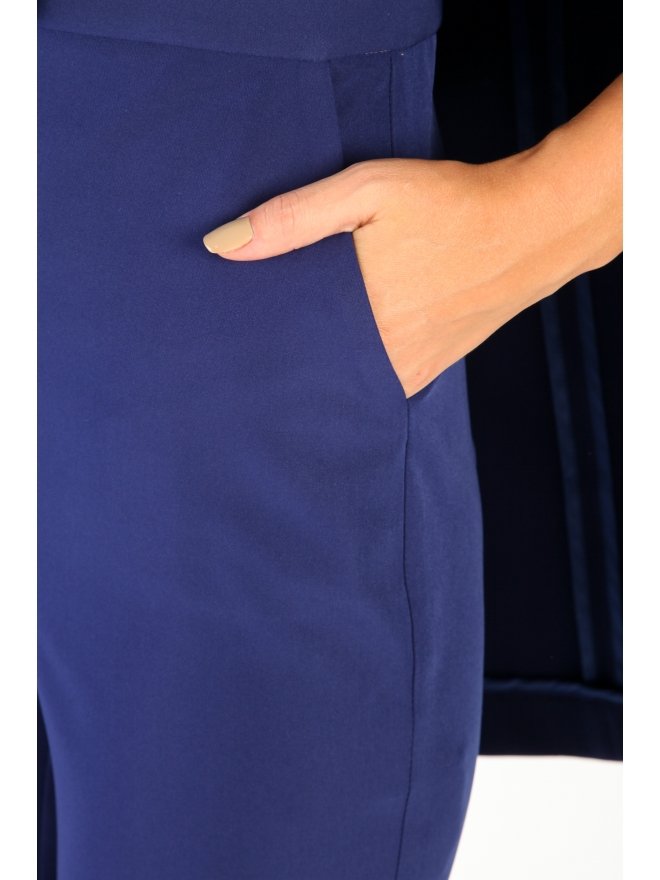 POESSE TAILORED CAPE V-NECKLINE JUMPSUIT