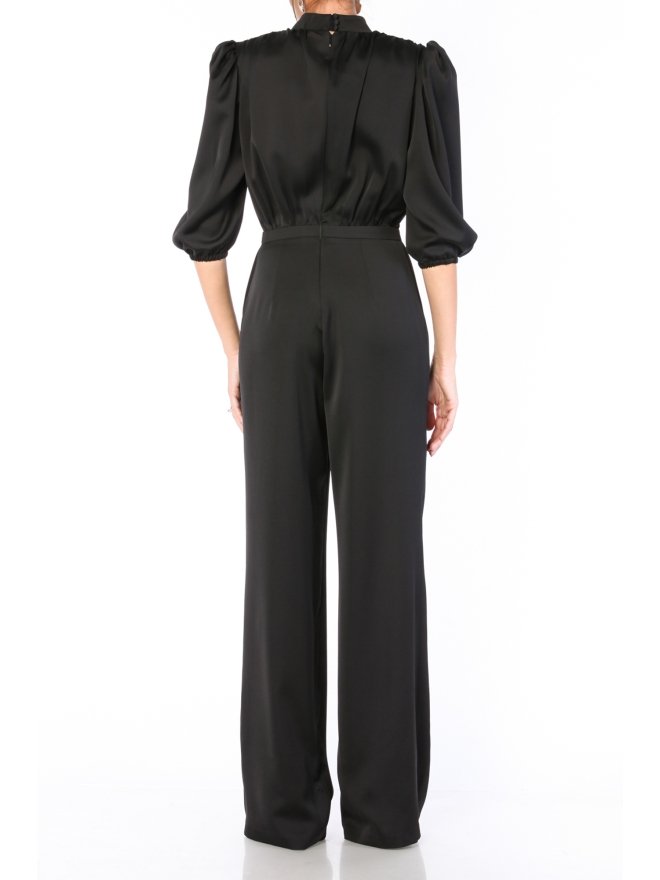 TGH GLAM SALOPETA VICTORIANA DIN SATIN CU PANTALONI LARGI