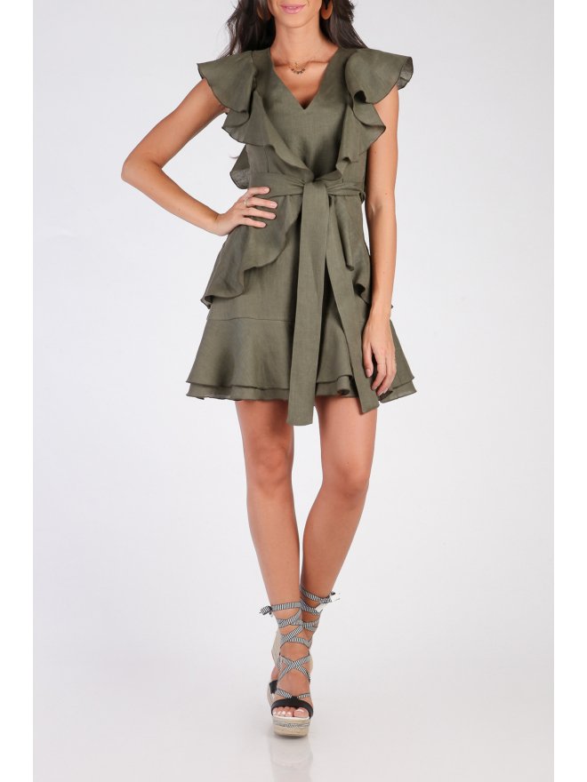 CARLA LINO EXCLUSIVE RUFFLED MINI DRESS