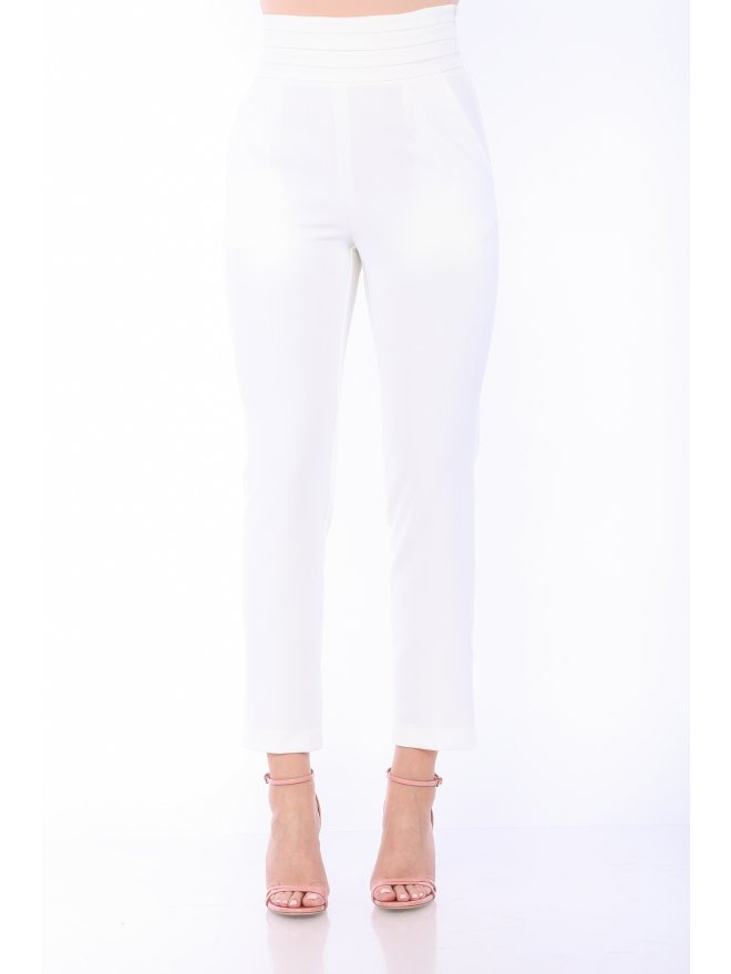 MARMURI PLEATED HIGH-WAIST CIGARETTE PANTS