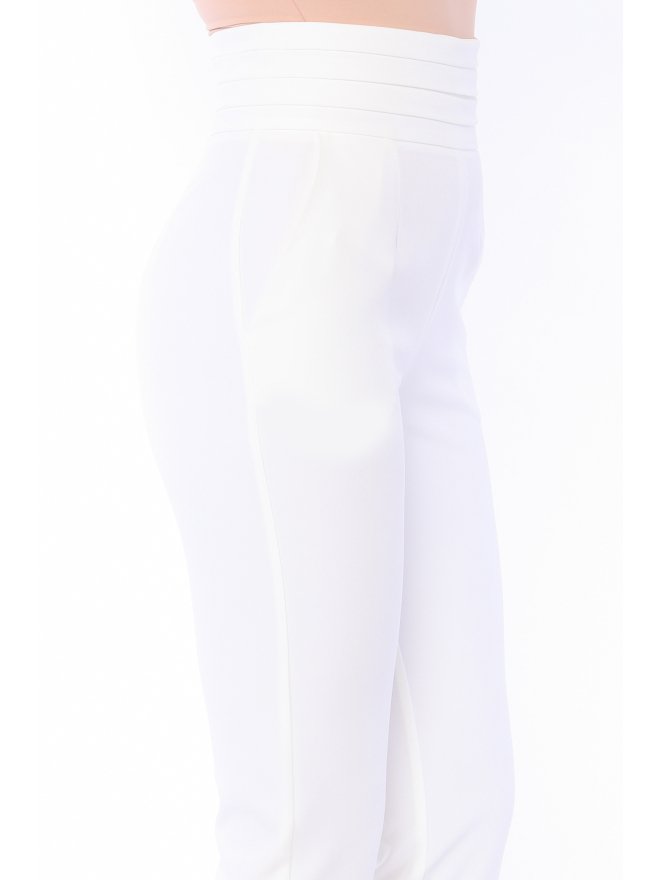 MARMURI PLEATED HIGH-WAIST CIGARETTE PANTS