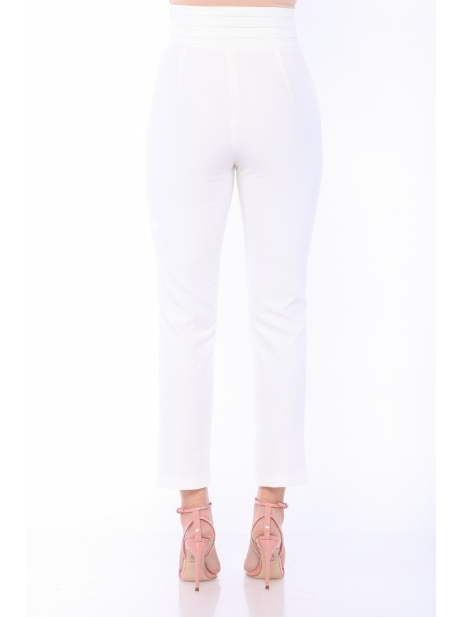MARMURI PLEATED HIGH-WAIST CIGARETTE PANTS