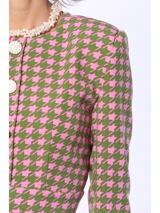 TGH ROCHIE MINI CU PRINT IN CAROURI SI NASTURI AURII