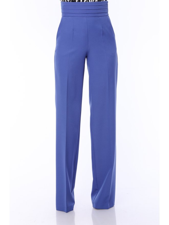 TGH TUXEDO STYLE PLEATED WAIST WIDE-LEG PANTS