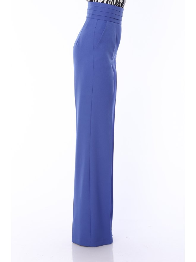 TGH TUXEDO STYLE PLEATED WAIST WIDE-LEG PANTS