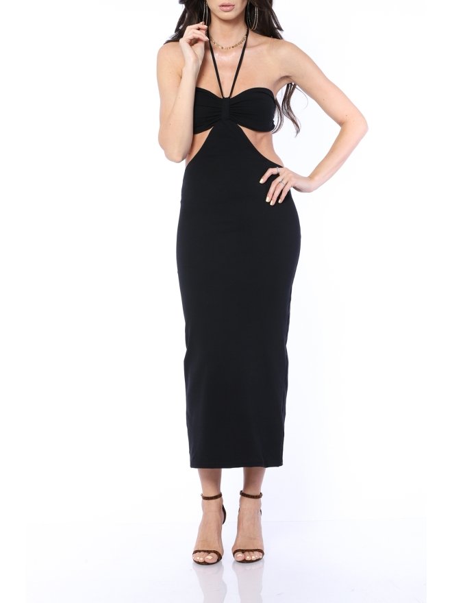 TGH ROCHIE MIDI CU DECUPAJE SI TOP SIRENA