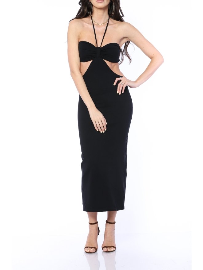 TGH ROCHIE MIDI CU DECUPAJE SI TOP SIRENA