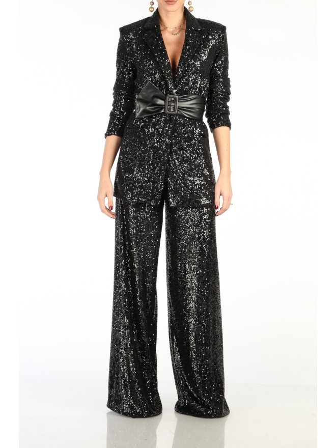 CARLA GLAM PANTALONI PALAZZO MAGIC DUST DIN PAIETE 