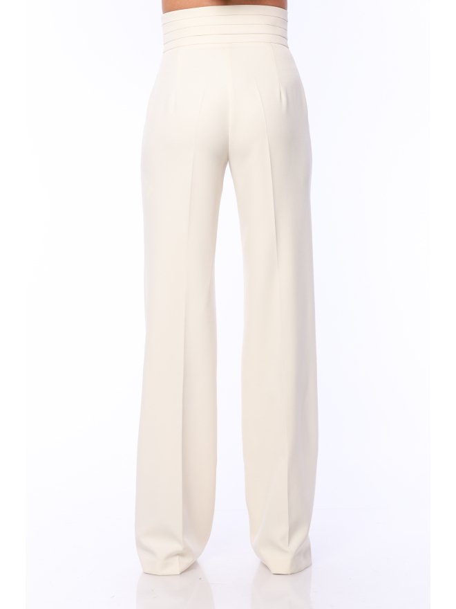 TGH TUXEDO STYLE PLEATED WAIST WIDE-LEG PANTS