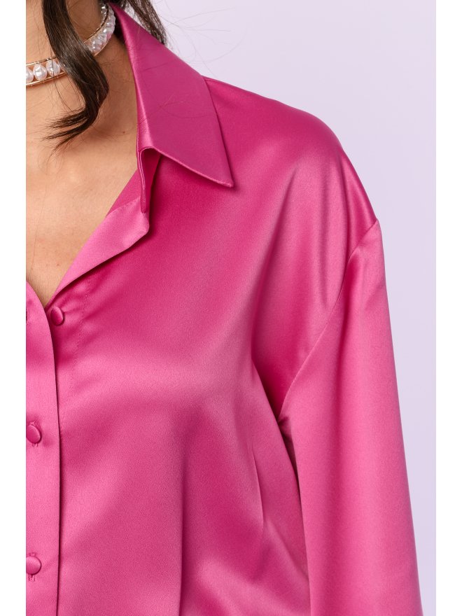 TGH ROCHIE MINI FIESTA DIN SATIN CU VOLANE LA MANSETE