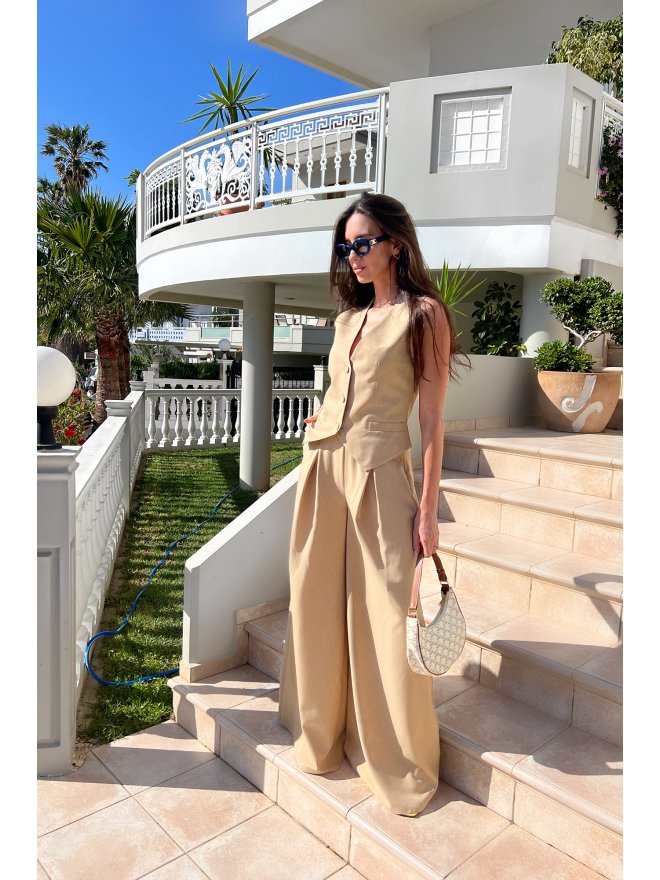 TGH PANTALONI PALAZZO CU TALIE INALTA SO STYLISH