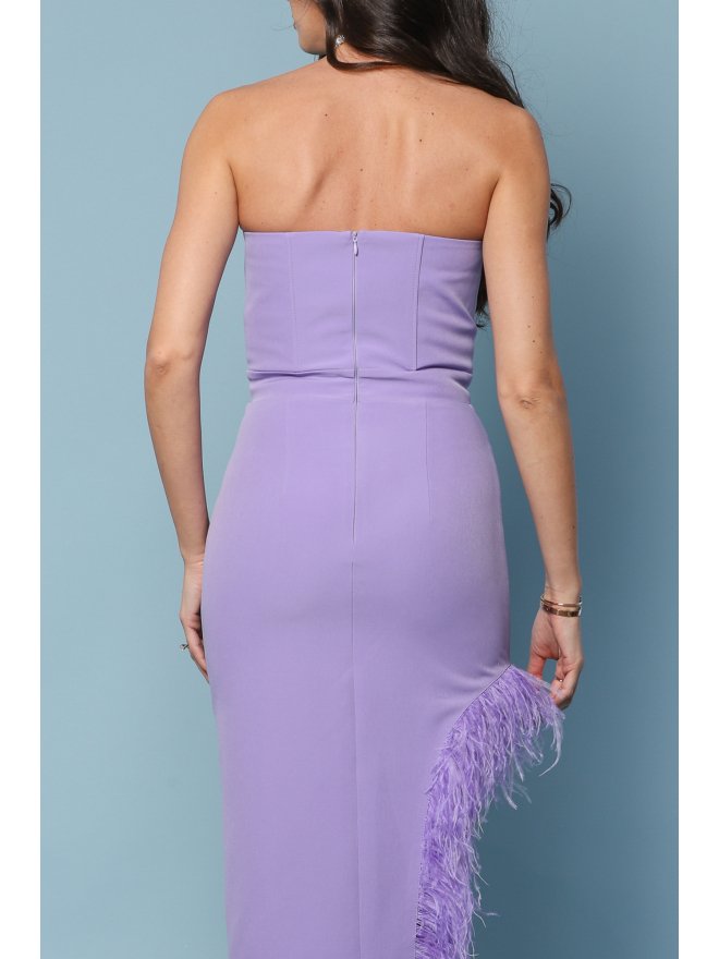 TGH ROCHIE MIDI ASIMETRICA CU CORSET SI PENE