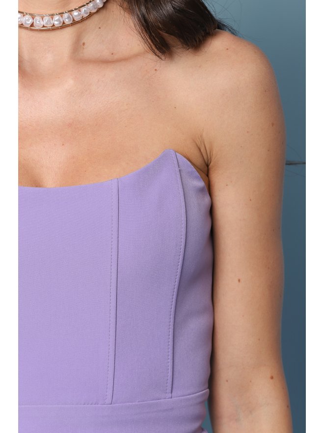TGH ROCHIE MIDI ASIMETRICA CU CORSET SI PENE