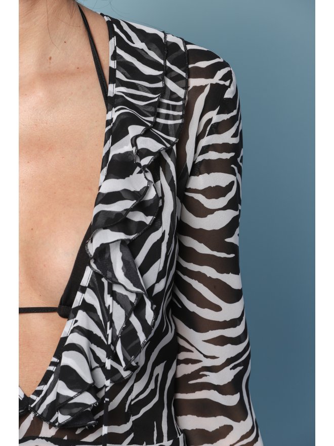 TGH ROCHIE MAXI BEACH VACAY ZEBRA PRINT