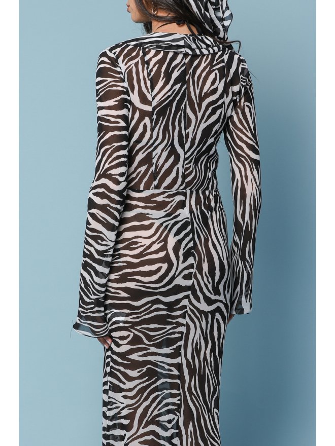 TGH ROCHIE MAXI BEACH VACAY ZEBRA PRINT