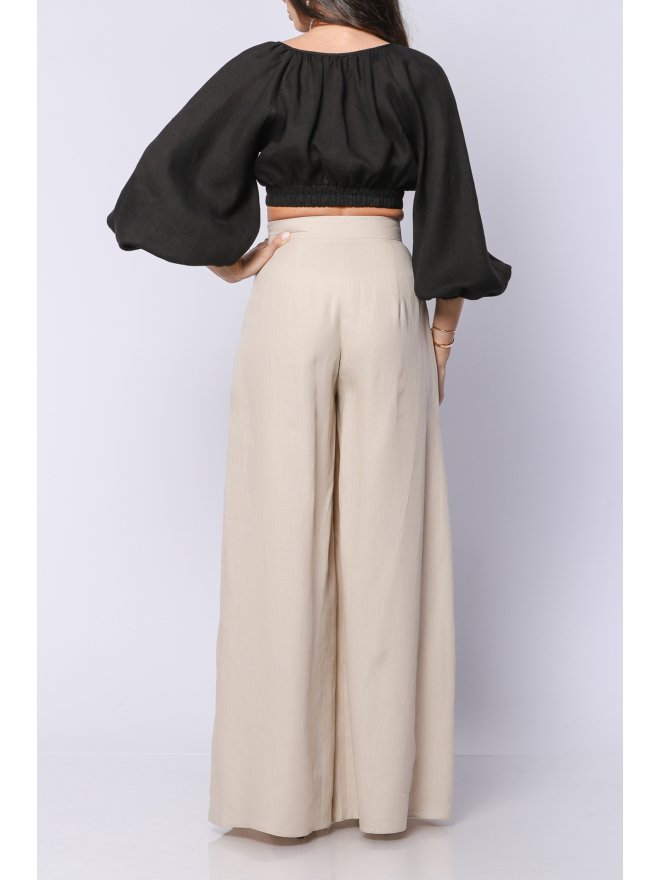 TGH LINO CROP TOP CU MANECI BUFANTE