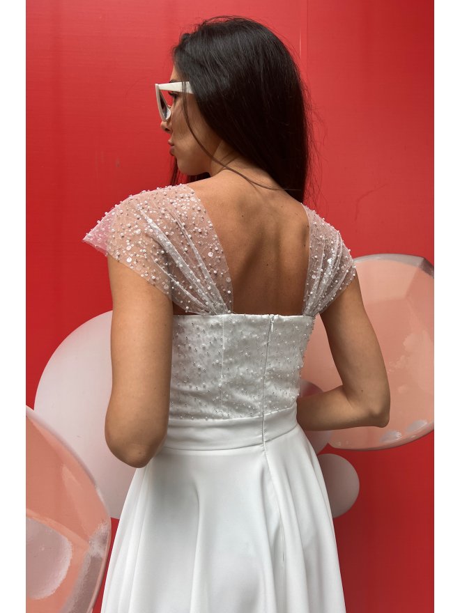 TGH ROCHIE MIDI BRIDAL PEARLS & LACE