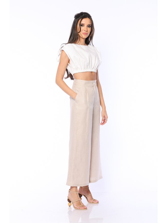 TGH LINO CROP TOP CU DRAPAJE